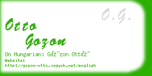 otto gozon business card